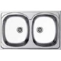 Fregadero 2 senos (cubetas) con bastidor de acero inox