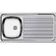 Fregadero 1 seno (cubeta) y 1 escurridor con bastidor de acero inox