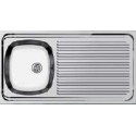 Fregadero 1 seno (cubeta) y 1 escurridor con bastidor de acero inox